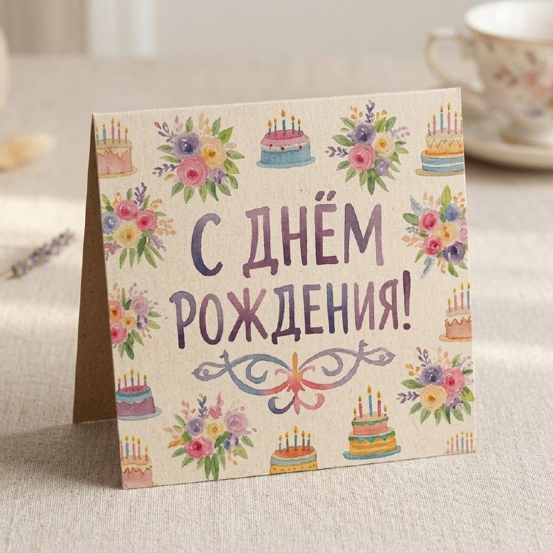 Открытка «С днем рождения»